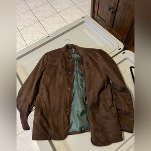 Men’s Zara brown suede bomber jacket